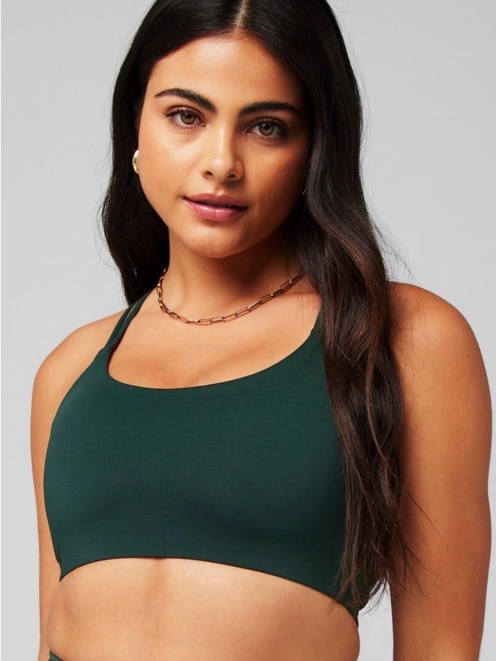 Fabletics Women's Dark Green Seamless Bralette